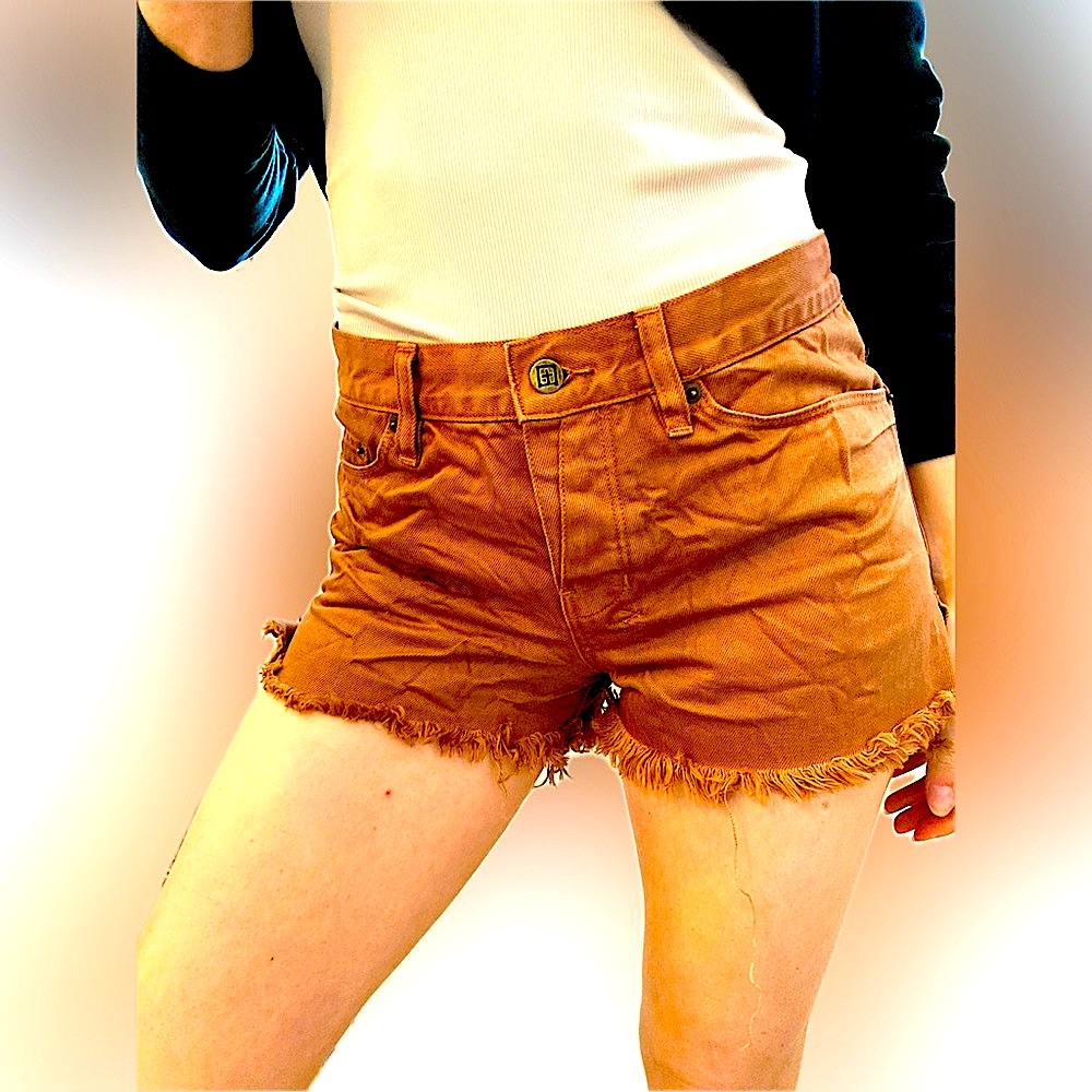 NWT RARE HIGH WAISTED CLAY POT JING SHORT SELVEDGE AUSTRALIAN IMPORTED DENIM - Picture 1 of 14